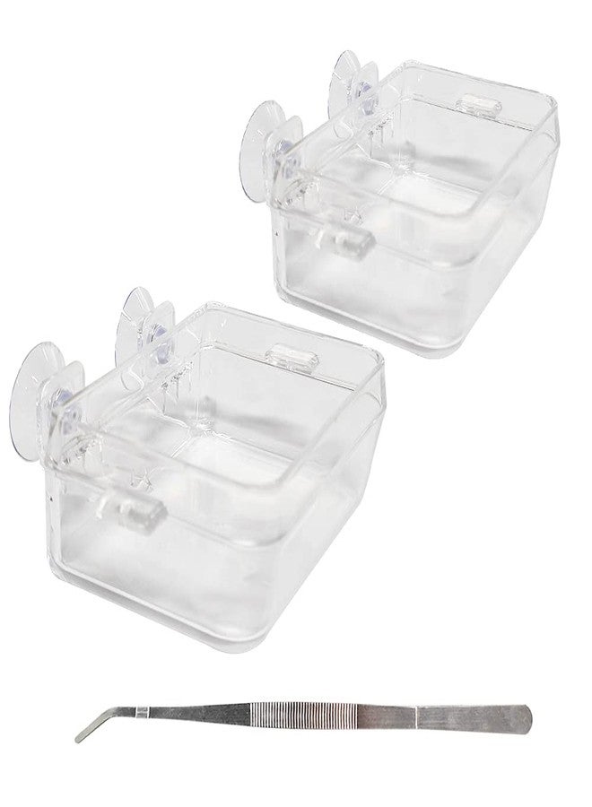 Moduoduo Chameleon Bowl and a Reptile Feeding Tongs 2pcs Feeder and Water Cups with Suction for Iguana Lizard Gecko Worm - Image 1